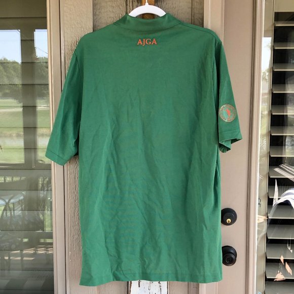 POLO 'AJGA' Green Pique Knit w Multiple Logos - SM - Picture 7 of 11